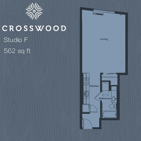 Crosswood Studio F 562 sqft